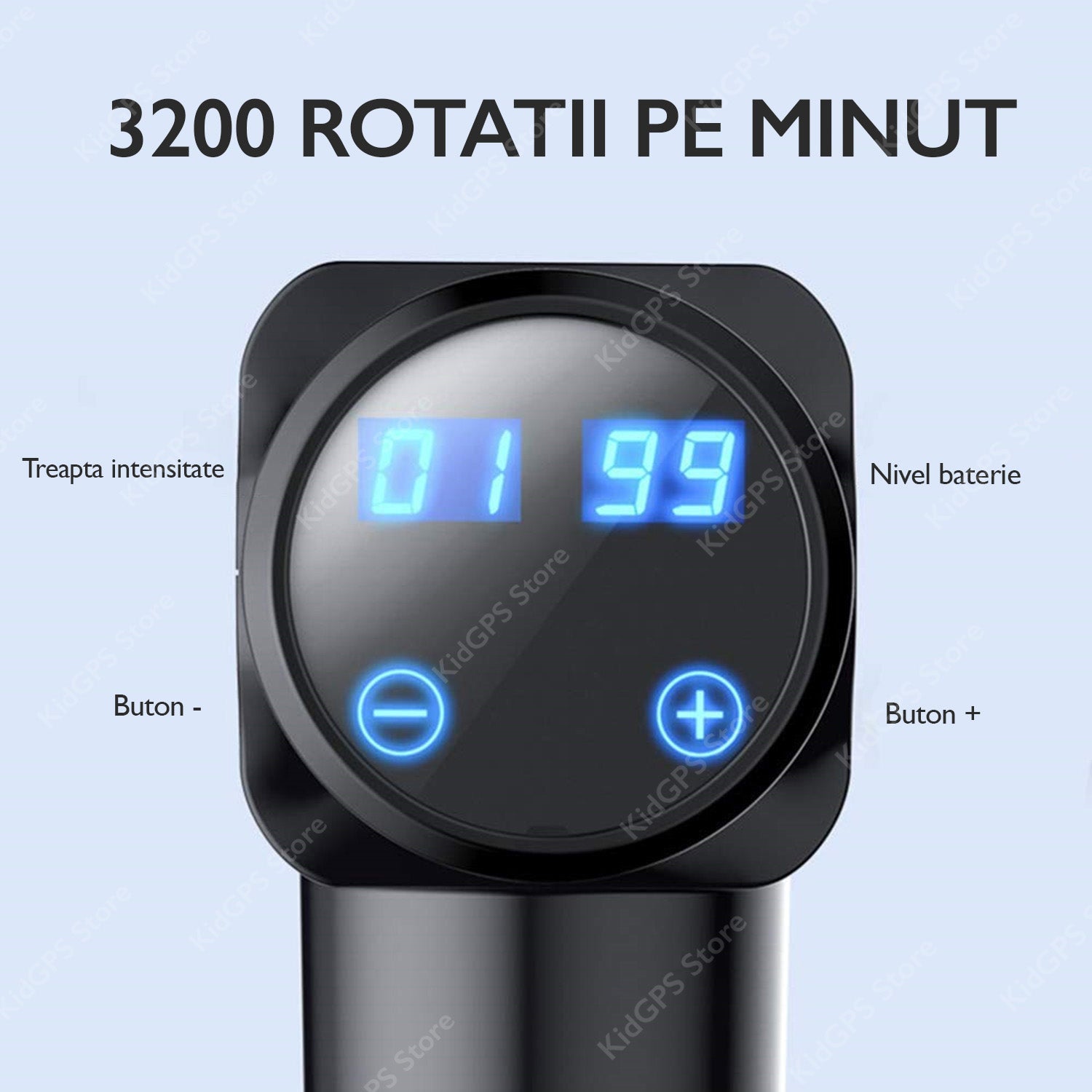 Aparat pentru masaj profesional tip pistol Horigen Techone Power Pro V2 EM006 Aparat pentru masaj profesional tip pistol Horigen Techone Power Pro V2 EM006